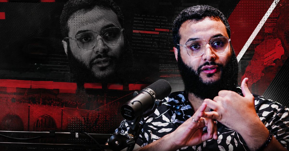 Mohammed Hijab saat berbicara dalam podcast mengenai dugaan pendakwah dibayar rezim Arab.