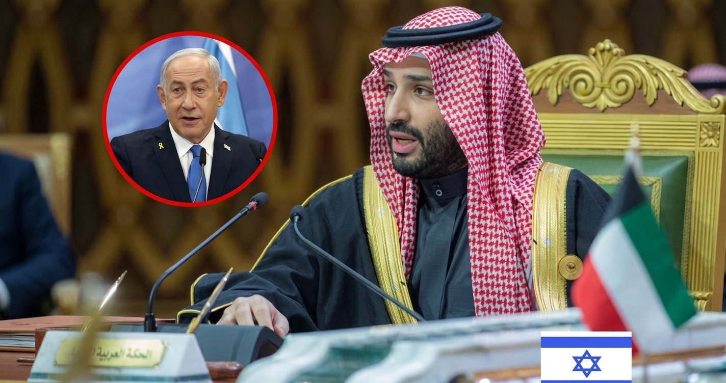 Putra Mahkota MBS dan Perdana Menteri Israel Benjamin Netanyahu dalam konteks laporan kerja sama intelijen Bab al-Mandab.