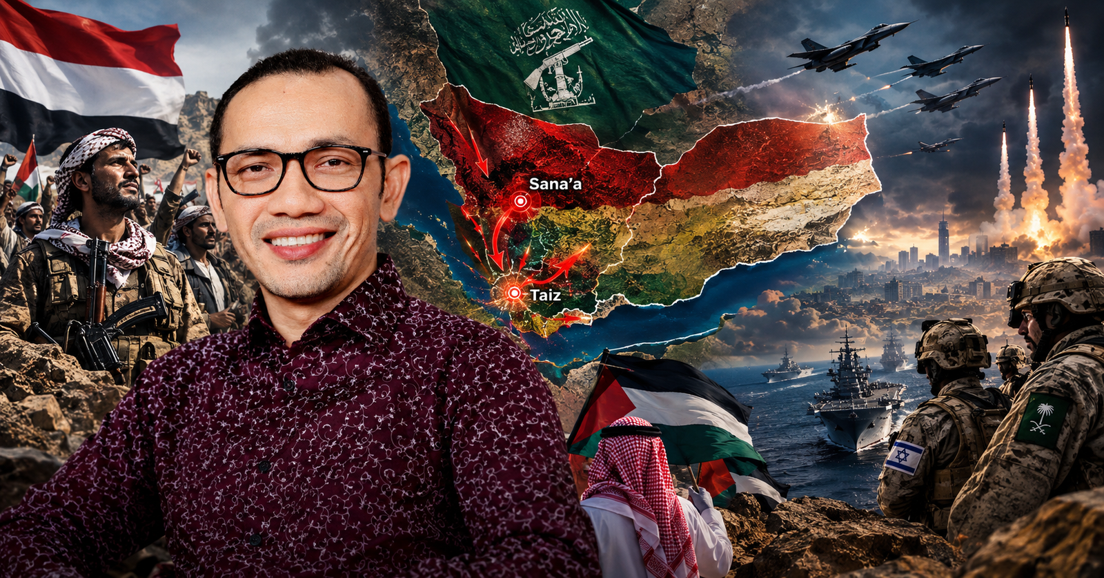 Ilustrasi analisis perlawanan Ansarallah Yaman menghadapi koalisi militer Saudi dan Amerika Serikat.
