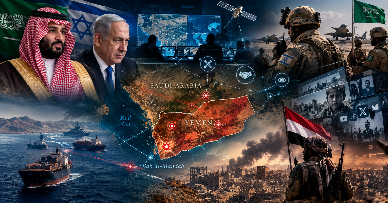 Ilustrasi kolaborasi militer dan intelijen antara Saudi dan Israel dalam konflik di Yaman.