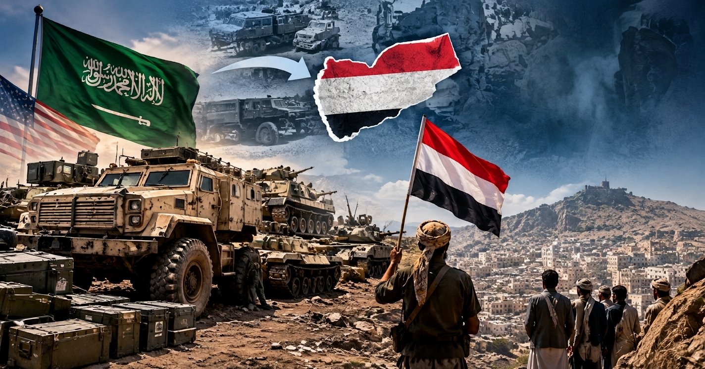 Ilustrasi analisis pasokan senjata Ansarallah Yaman yang bersumber dari rampasan militer Arab Saudi.